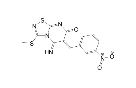 (6Z)-5-imino-3-(methylsulfanyl)-6-(3-nitrobenzylidene)-5,6-dihydro-7H-[1,2,4]thiadiazolo[4,5-a]pyrimidin-7-one