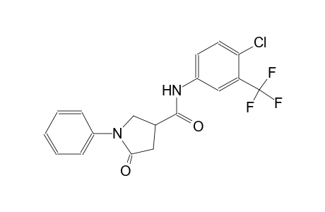 N-[4-chloro-3-(trifluoromethyl)phenyl]-5-oxo-1-phenyl-3-pyrrolidinecarboxamide