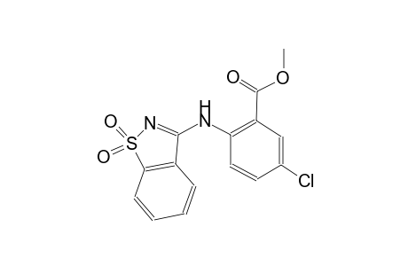 methyl 5-chloro-2-[(1,1-dioxido-1,2-benzisothiazol-3-yl)amino]benzoate