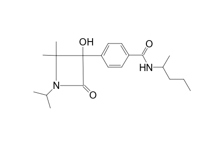 N(1)-Isopropyl-2,2-dimethyl-3-[N'-(1'-methylbutyl)benzamido]-3-hydroxy-.beta.-Lactam