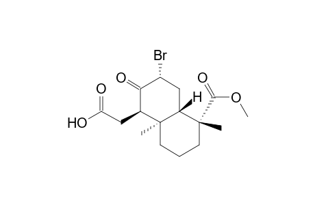 1-Naphthaleneacetic acid, 3-bromodecahydro-5-(methoxycarbonyl)-5,8a-dimethyl-2-oxo-, [1R-(1.alpha.,3.beta.,4a.beta.,5.alpha.,8a.alpha.)]-