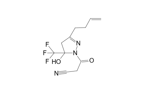 1-(Cyanoacetyl)-5-hydroxy-5-(trifluoromethyl)-3-(tetramethylene)-4,5-dihydro-1H-pyrazole