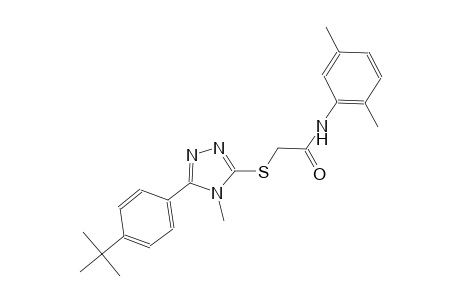 2-{[5-(4-tert-butylphenyl)-4-methyl-4H-1,2,4-triazol-3-yl]sulfanyl}-N-(2,5-dimethylphenyl)acetamide