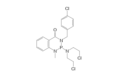 2-(bis(2-chloroethyl)amino)-3-(4-chlorobenzyl)-1-methyl-2,3-dihydrobenzo[d][1,3,2]diazaphosphinin-4(1H)-one