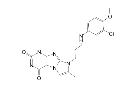 1H-imidazo[2,1-f]purine-2,4(3H,8H)-dione, 8-[3-[(3-chloro-4-methoxyphenyl)amino]propyl]-1,7-dimethyl-