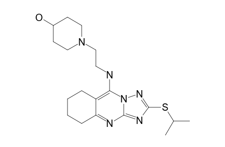 2-(1-METHYLETHYLTHIO)-5-[2-(4-HYDROXYPIPERIDIN-1-YL)-ETHYL]-AMINO-6,7,8,9-TETRAHYDRO-1,2,4-TRIAZOLO-[5,1-B]-QUINAZOLINE