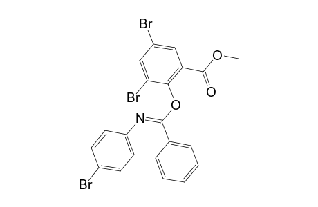 Methyl 3,5-dibromo-2-([(E)-[(4-bromophenyl)imino](phenyl)methyl]oxy)benzoate