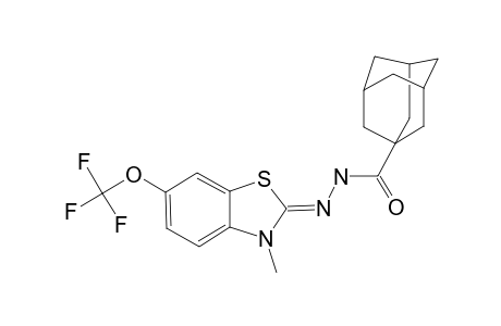 ADAMANTANE-1-CARBOXYLIC_ACID_(6-TRIFLUOROMETHOXY-3-METHYL-3-H-BENZOTHIAZOL-2-YLIDENE)-HYDRAZIDE