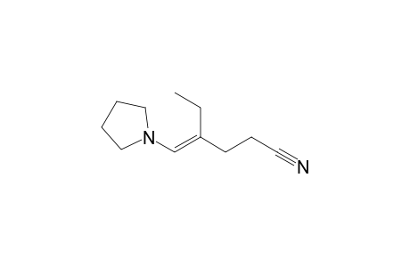 3-(1-Pyrrolidinylmethylene)-1-cyano-n-pentane