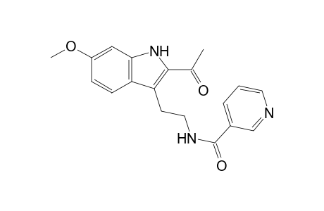 2-Acetyl-6-methoxy-3-[2-(3-pyridylcarbonylamino)ethyl]indole