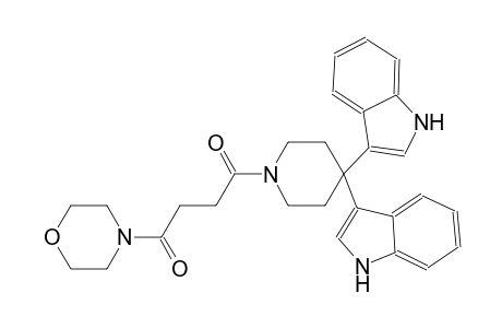 1H-indole, 3-[4-(1H-indol-3-yl)-1-[4-(4-morpholinyl)-1,4-dioxobutyl]-4-piperidinyl]-