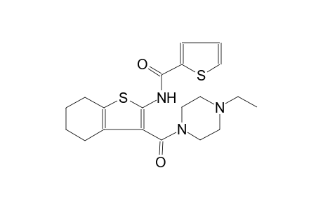 N-[3-(4-ethylpiperazin-1-yl)carbonyl-4,5,6,7-tetrahydro-1-benzothiophen-2-yl]thiophene-2-carboxamide