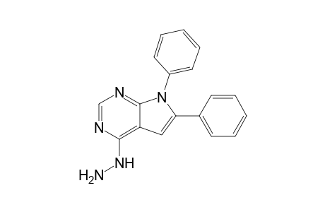 6,7-Diphenyl-4-hydrazino-7H-pyrrolo[2,3-d]pyrimidine