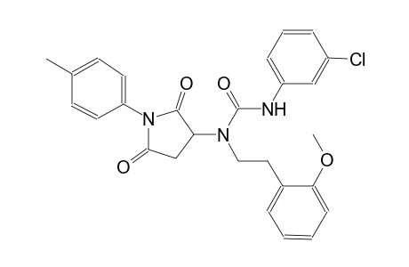 N'-(3-chlorophenyl)-N-[2-(2-methoxyphenyl)ethyl]-N-[1-(4-methylphenyl)-2,5-dioxo-3-pyrrolidinyl]urea