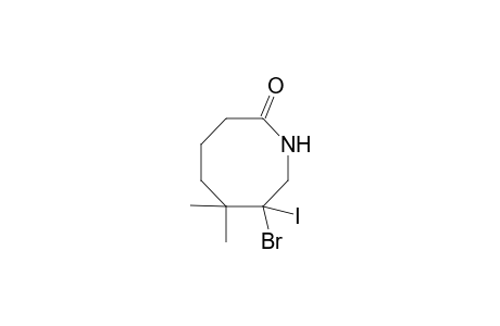 7-Bromo-7-iodo-6,6-dimethylazocan-2-one