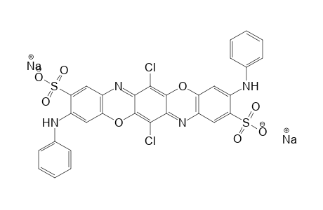 2,9-Triphenodioxazinedisulfonic acid, 6,13-dichloro-3,10-bis(phenylamino)-, disodium salt