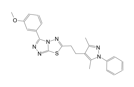 [1,2,4]triazolo[3,4-b][1,3,4]thiadiazole, 6-[2-(3,5-dimethyl-1-phenyl-1H-pyrazol-4-yl)ethyl]-3-(3-methoxyphenyl)-
