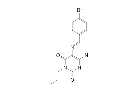6-AMINO-5-(4-BROMOBENZYLIDENAMINO)-3-PROPYLURACIL