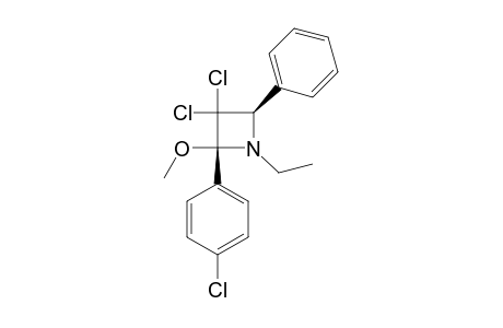 3,3-Dichloro-2-(4-chlorophenyl)-1-ethyl-2-methoxy-4-phenylazetidine
