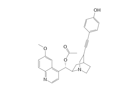 (3S,4S,8R,9S)-9-Acetoxy-11-(4-hydroxyphenyl)-10,11-didehydro-6'-methoxycinchonan