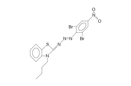 (E)-1-(2,6-Dibromo-4-nitro-phenyl)-3-(3-butyl-benzthiazolin-2-ylidene)-triazene
