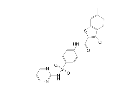3-chloro-6-methyl-N-{4-[(2-pyrimidinylamino)sulfonyl]phenyl}-1-benzothiophene-2-carboxamide