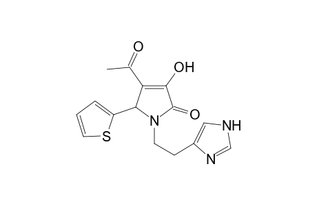 2H-Pyrrol-2-one, 4-acetyl-1,5-dihydro-3-hydroxy-1-[2-(1H-imidazol-4-yl)ethyl]-5-(2-thienyl)-