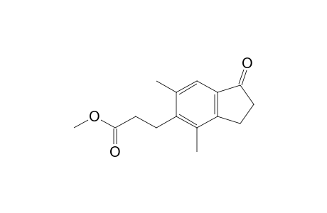 2,3-Dihydro-4,6-dimethyl-1H-inden-1-one-5-propanoicacid methyl ester