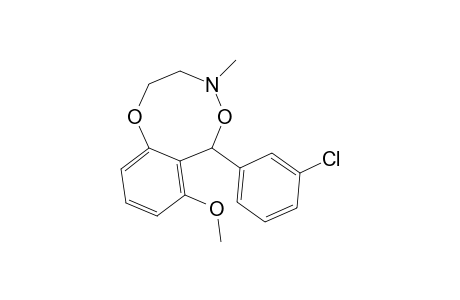 6-(3-CHLOROPHENYL)-7-METHOXY-4-METHYL-3,4-DIHYDRO-2H,6H-1,5,4-BENZODIOXAZOCINE