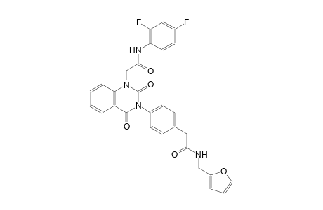 2-[4-(1-[2-(2,4-difluoroanilino)-2-oxoethyl]-2,4-dioxo-3(2H,4H)-quinazolinyl)phenyl]-N-(2-furylmethyl)acetamide