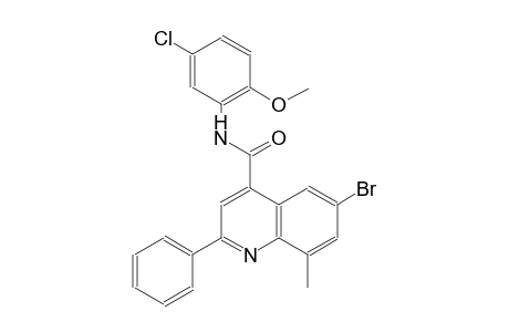 4-quinolinecarboxamide, 6-bromo-N-(5-chloro-2-methoxyphenyl)-8-methyl-2-phenyl-