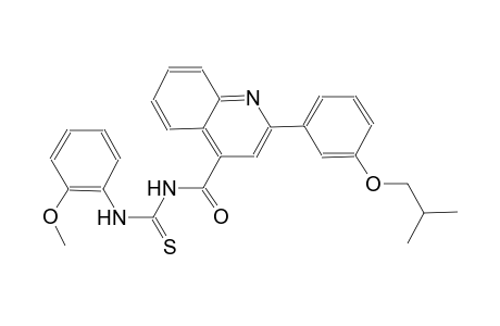 N-{[2-(3-isobutoxyphenyl)-4-quinolinyl]carbonyl}-N'-(2-methoxyphenyl)thiourea