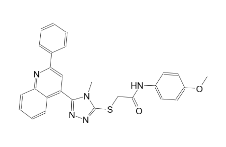 N-(4-methoxyphenyl)-2-{[4-methyl-5-(2-phenyl-4-quinolinyl)-4H-1,2,4-triazol-3-yl]sulfanyl}acetamide