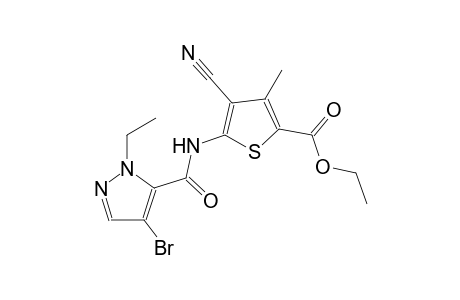 ethyl 5-{[(4-bromo-1-ethyl-1H-pyrazol-5-yl)carbonyl]amino}-4-cyano-3-methyl-2-thiophenecarboxylate