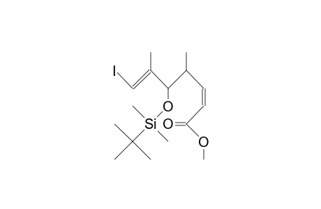 5-(T-Butyl-dimethyl-siloxy)-7-iodo-4,6-dimethyl-2,6-heptadienoic acid, methyl ester