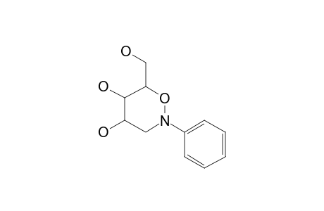 4,cis-5-Dihydroxy-trans-6-hydroxymethyl-2-phenyl-perhydro-1,2-oxazine