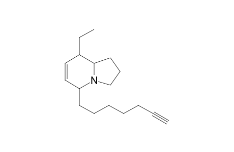 8-Ethyl-5-(6'-heptyn-1'-yl)-6,7-dehydroindolizidine