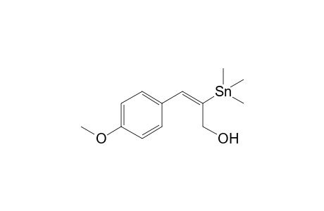 [1-(Hydroxymethyl)-2-(4-methoxyphenyl)ethenyl](trimethyl)stannane