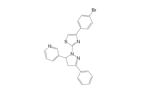 3-Phenyl-1-[4'-(4"-bromophenyl)-2'-thiazolyl)-5-(3'-pyridyl)-2-pyrazoline