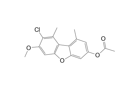 7-ACETOXY-2-CHLORO-3-METHOXY-1,9-DIMETHYLDIBENZOFURAN