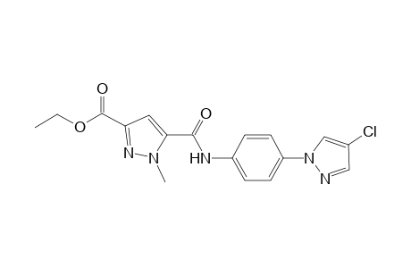 Ethyl 5-{[4-(4-chloro-1H-pyrazol-1-yl)phenyl]carbamoyl}-1-methyl-1H-pyrazole-3-carboxylate