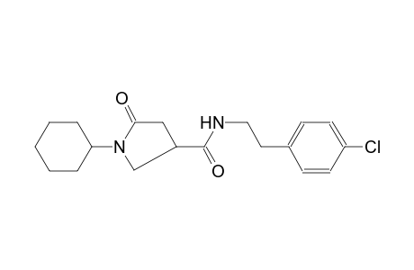 N-[2-(4-chlorophenyl)ethyl]-1-cyclohexyl-5-oxo-3-pyrrolidinecarboxamide