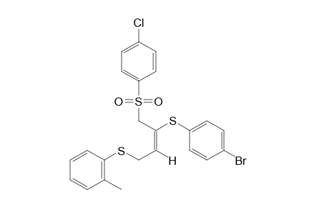 (E)-2-[(p-bromophenyl)thio]-1-[(p-chlorophenyl)sulfonyl]-4-(o-tolylthio)-2-butene