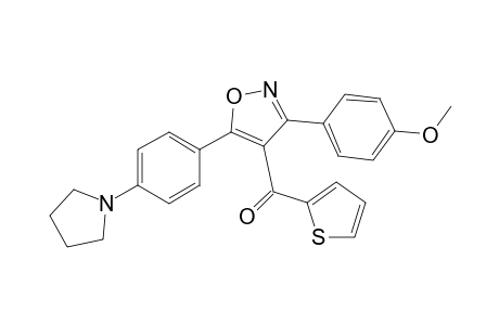 {3-(4-(Methoxyphenyl)-5-[4-(pyrrolidin-1-yl)isoxazol-4-yl}(thiophene-2-yl)methanone