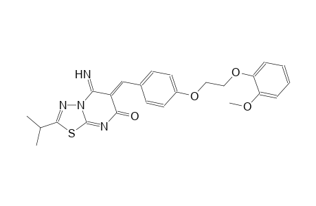 7H-[1,3,4]thiadiazolo[3,2-a]pyrimidin-7-one, 5,6-dihydro-5-imino-6-[[4-[2-(2-methoxyphenoxy)ethoxy]phenyl]methylene]-2-(1-methylethyl)-, (6Z)-