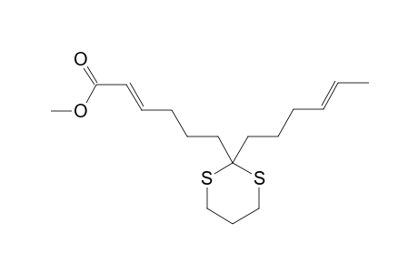 2-(5'-Methoxycarbonyl-4'-pentenyl)-2-(4"-hexenyl)-1,3-dithiane