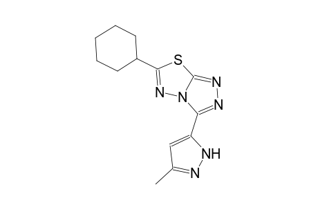 6-cyclohexyl-3-(3-methyl-1H-pyrazol-5-yl)[1,2,4]triazolo[3,4-b][1,3,4]thiadiazole