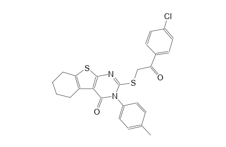 2-{[2-(4-chlorophenyl)-2-oxoethyl]sulfanyl}-3-(4-methylphenyl)-5,6,7,8-tetrahydro[1]benzothieno[2,3-d]pyrimidin-4(3H)-one