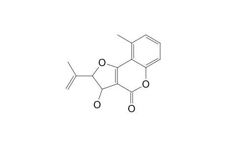 PTEROPHYLLIN-5;3-HYDROXY-2-ISOPROPENYL-9-METHYL-2,3-DIHYDRO-2H-FURO-[3,2-C]-[1]-BENZOPYRAN-4-ONE