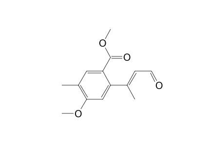 Benzoic acid, 4-methoxy-5-methyl-2-(1-methyl-3-oxo-1-propenyl)-, methyl ester, (E)-
